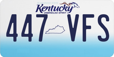 KY license plate 447VFS