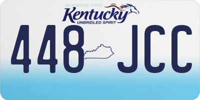 KY license plate 448JCC