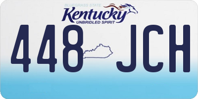 KY license plate 448JCH