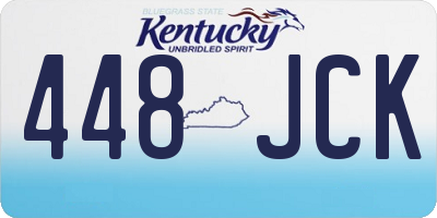 KY license plate 448JCK