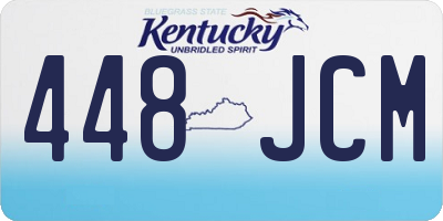 KY license plate 448JCM