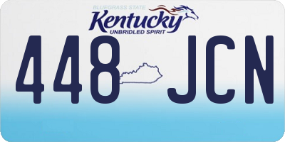 KY license plate 448JCN