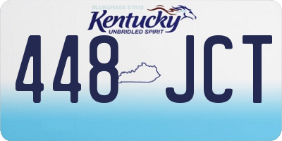 KY license plate 448JCT