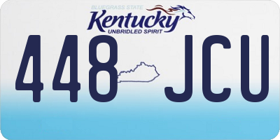 KY license plate 448JCU
