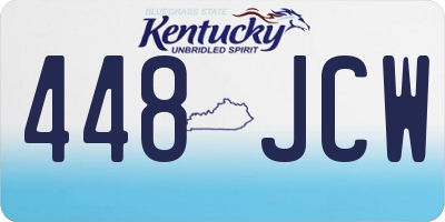 KY license plate 448JCW