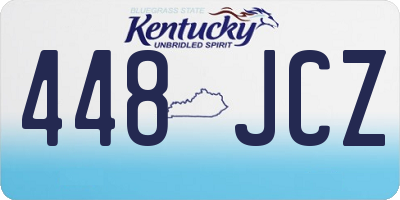 KY license plate 448JCZ