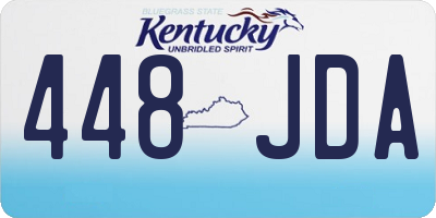 KY license plate 448JDA