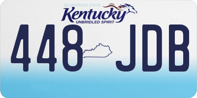 KY license plate 448JDB
