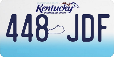 KY license plate 448JDF