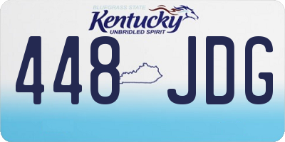 KY license plate 448JDG