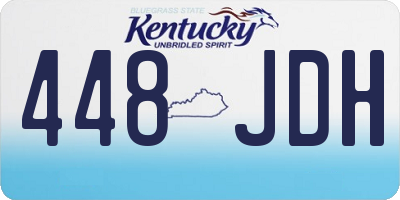 KY license plate 448JDH