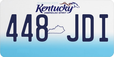 KY license plate 448JDI