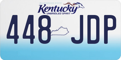 KY license plate 448JDP