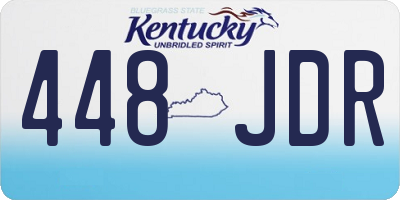 KY license plate 448JDR