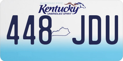 KY license plate 448JDU