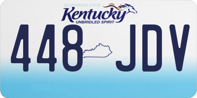 KY license plate 448JDV