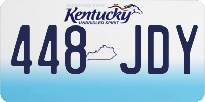 KY license plate 448JDY