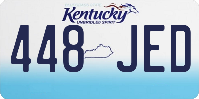 KY license plate 448JED