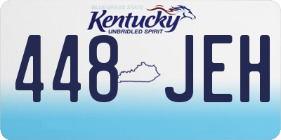 KY license plate 448JEH
