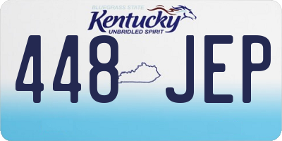 KY license plate 448JEP