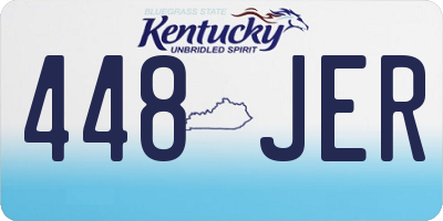 KY license plate 448JER