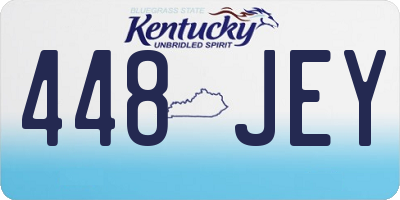 KY license plate 448JEY