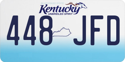 KY license plate 448JFD