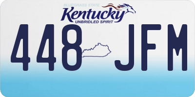 KY license plate 448JFM