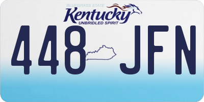 KY license plate 448JFN