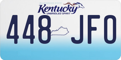 KY license plate 448JFO