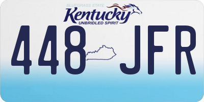 KY license plate 448JFR