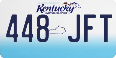 KY license plate 448JFT