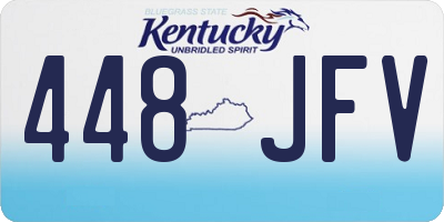 KY license plate 448JFV
