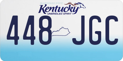 KY license plate 448JGC