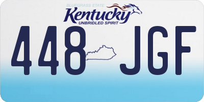 KY license plate 448JGF