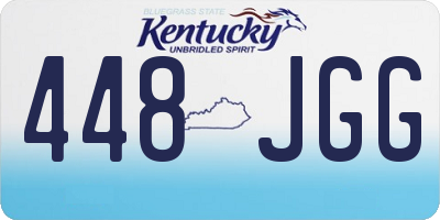 KY license plate 448JGG