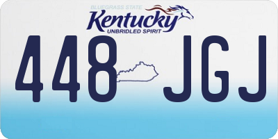 KY license plate 448JGJ