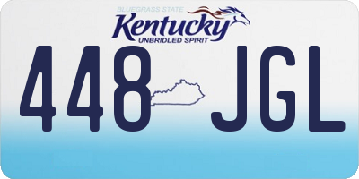 KY license plate 448JGL
