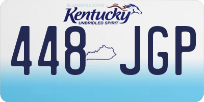 KY license plate 448JGP