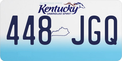 KY license plate 448JGQ