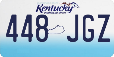 KY license plate 448JGZ