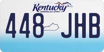 KY license plate 448JHB