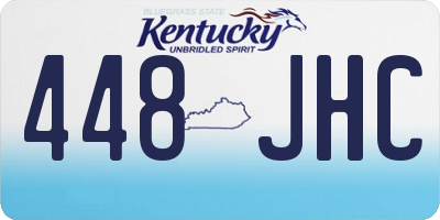 KY license plate 448JHC