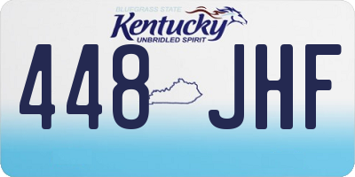 KY license plate 448JHF