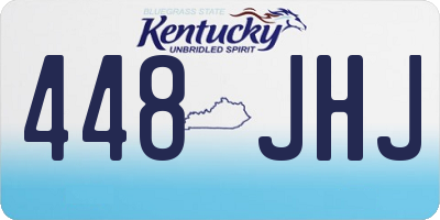KY license plate 448JHJ