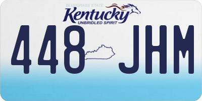 KY license plate 448JHM