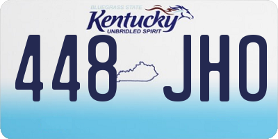 KY license plate 448JHO