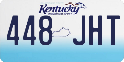 KY license plate 448JHT