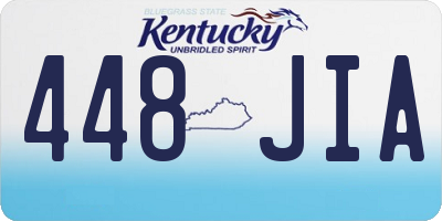 KY license plate 448JIA