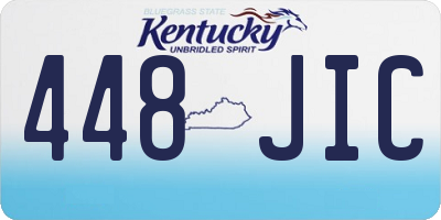 KY license plate 448JIC